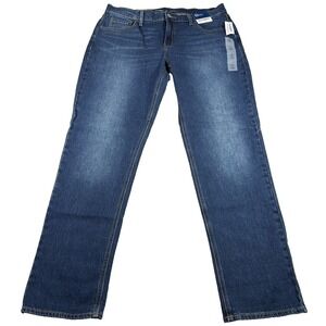 Old Navy Womens Mid Rise Wow Boyfriend Blue Jeans 12 (FITS 35 X 31) Stretch NEW
